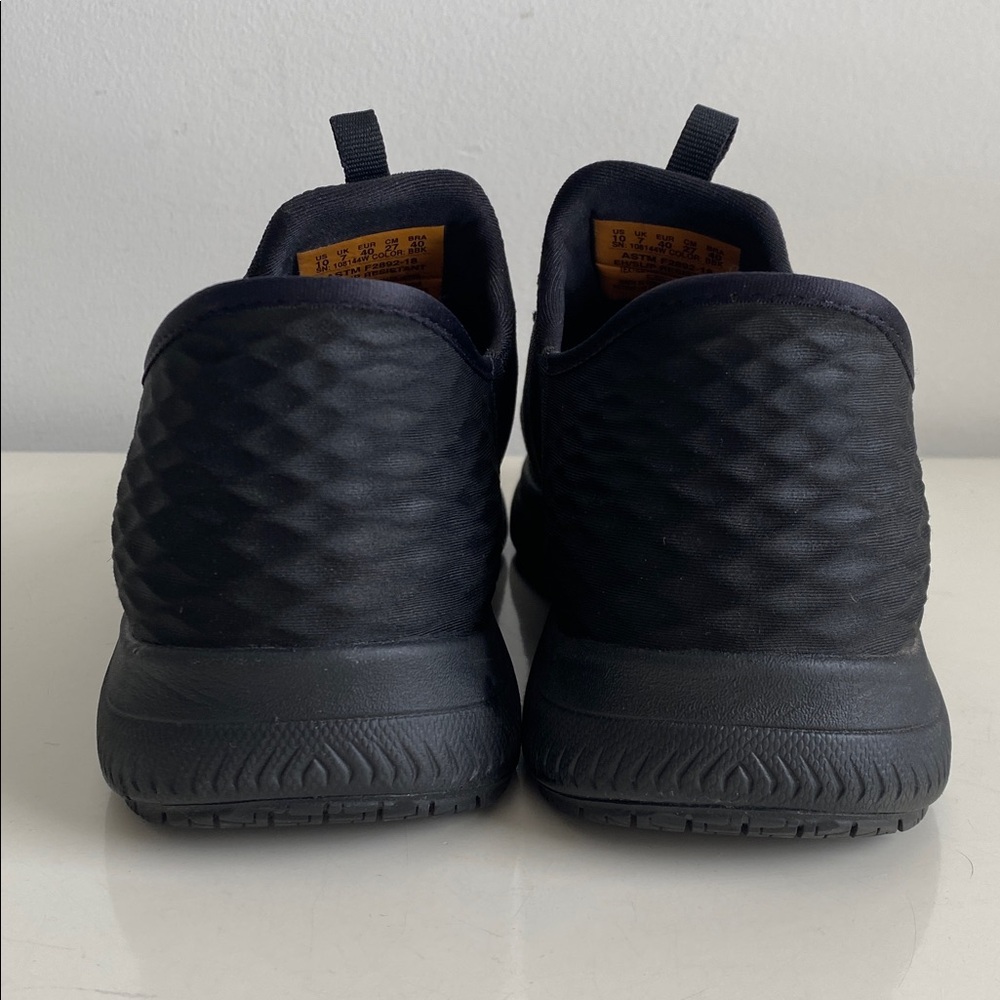 Skechers Black Mesh Slip-ins Work Sneakers size 10 - Picture 3 of 8